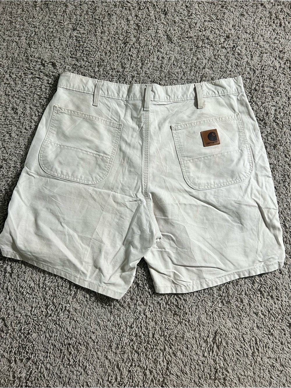 Carhartt Men’s White Canvas Cargo Shorts